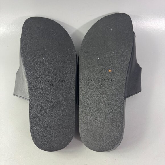 Tory Burch Black Leather Slides Size 9.5 - Picture 10 of 14